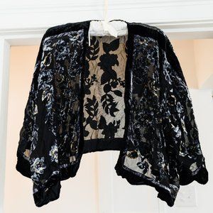 Velvet floral Shrug